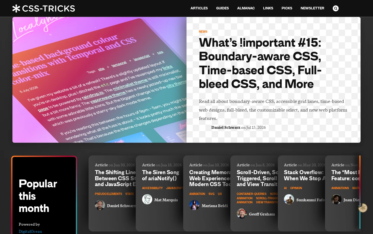 CSS-Tricks 页面快照